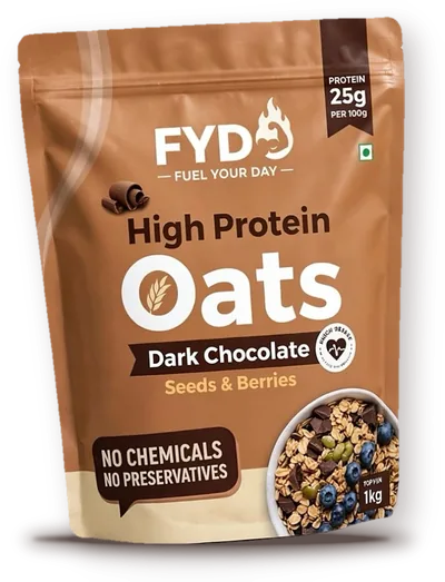 FYDO High Protein Oats, Dark Chocolate, Seeds & Berries, 1 kg pouch